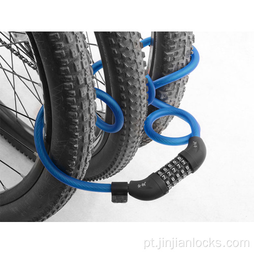 Bicicleta de trava de combinação de cabo fosco em espiral de aço PVC